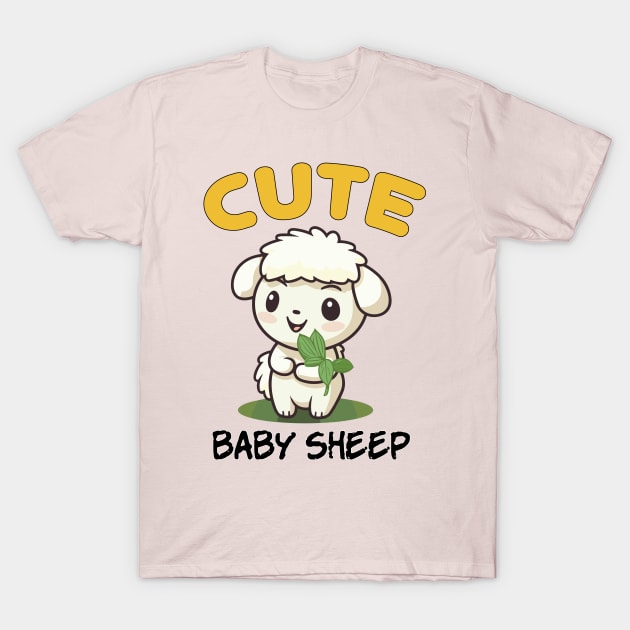 Cute Baby Sheep T-Shirt by Yopi